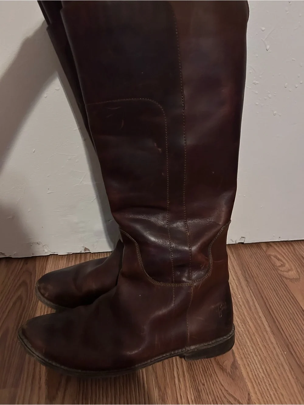 Frye Brown Leather Boots with Tan Interior